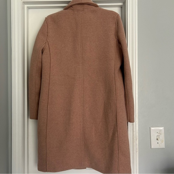 J. Crew Boiled Wool Top Coat Pea Coat in Light Pink Olga - Picture 5 of 7